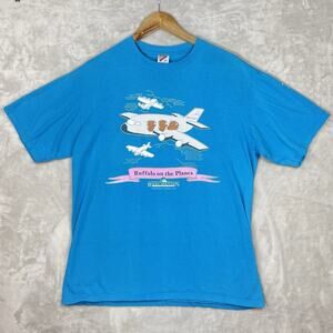 Vtg 1991 Rocky Mountain Clothing Buffalo On The Planes T Shirt L Jerzees USA